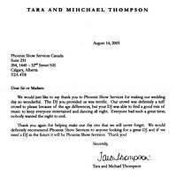 thompson wedding thankyou