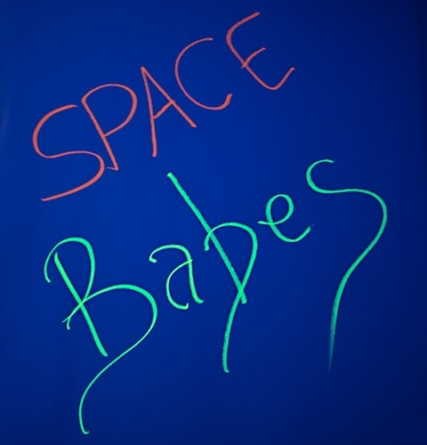 Photo of Fluorescent marker glowing under black light
